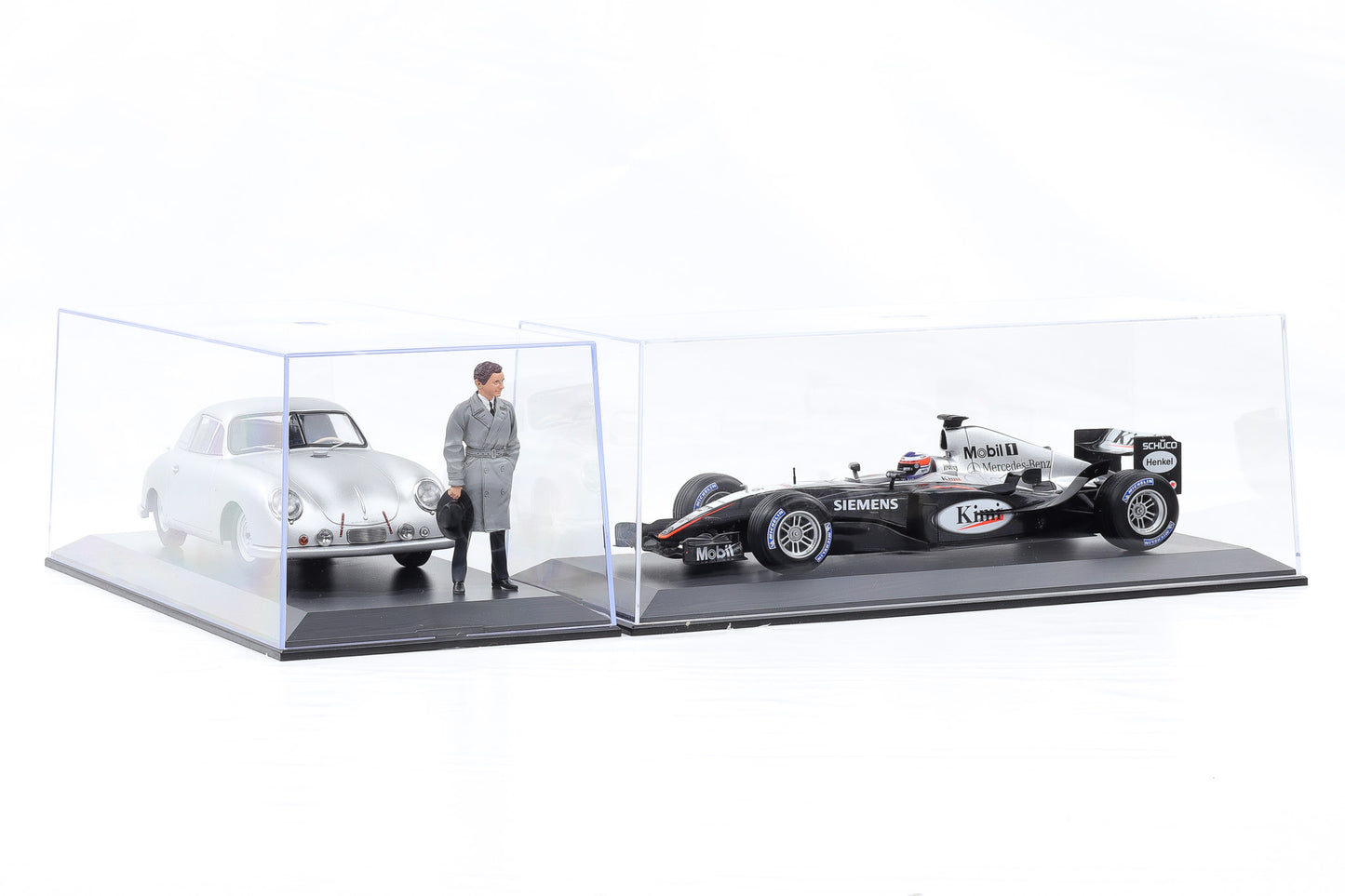 1:18 Klarsichtbox Kunststoff Vitrine Diorama Acrylbox ohne Inhalt 2er Set - stapelbar