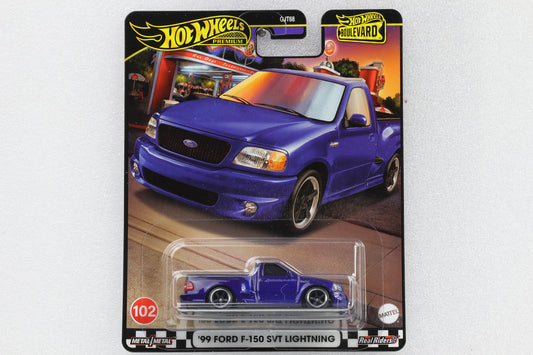 1:64 Hot Wheels Premium Boulevard 1999 Ford F-150 SVT Lightning #102