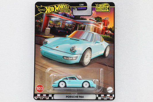 1:64 Hot Wheels Premium Boulevard Porsche 964 türkis #103