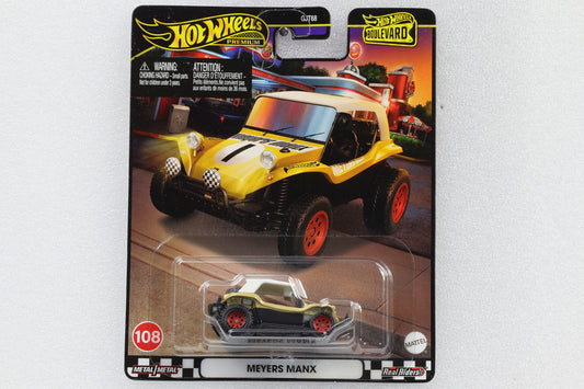 1:64 Hot Wheels Premium Boulevard Meyers Manx weiß-gold #108