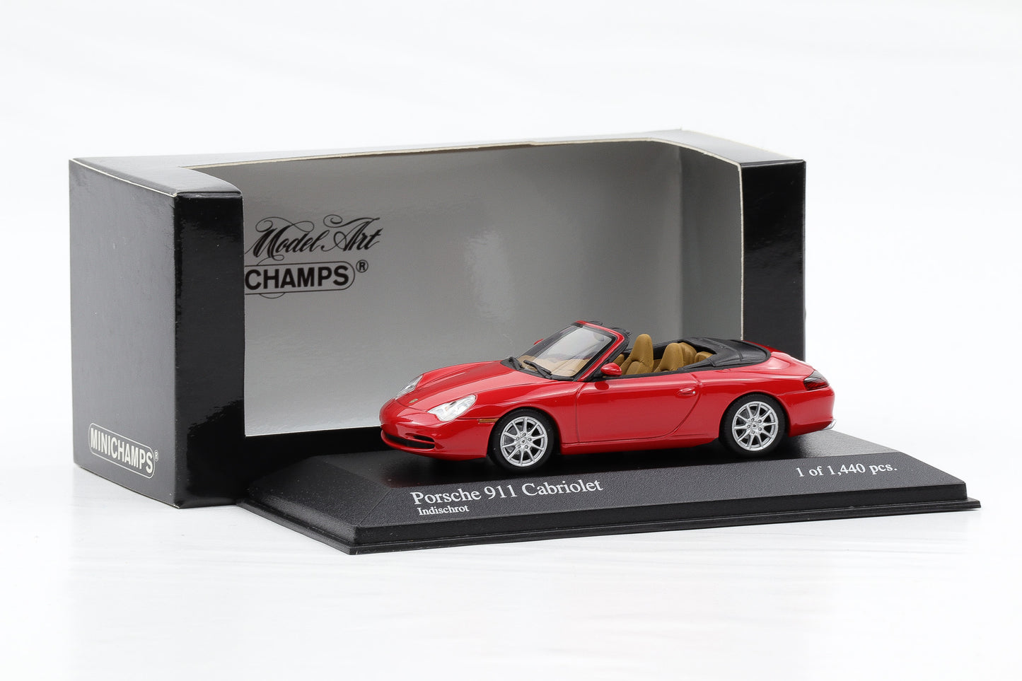 1:43 Minichamps Porsche 911 996 Carrera Cabriolet 2001 indischrot