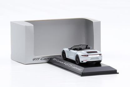1:43 Herpa Porsche 911 Carrera 4 GTS Cabrio 991 II rhodiumsilber metallic WAP Dealer
