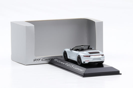 1:43 Herpa Porsche 911 Carrera 4 GTS Cabrio 991 II rhodiumsilber metallic WAP Dealer