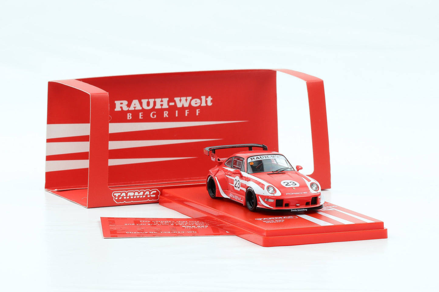 1:43 Tarmac Porsche 911 RWB 993 RWBWU Rauh-Welt rot-weiß Salzburg