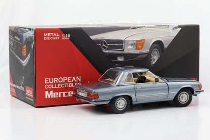 1:18 Sun Star Mercedes-Benz 350SL W107 Hardtop blau metallic 1977