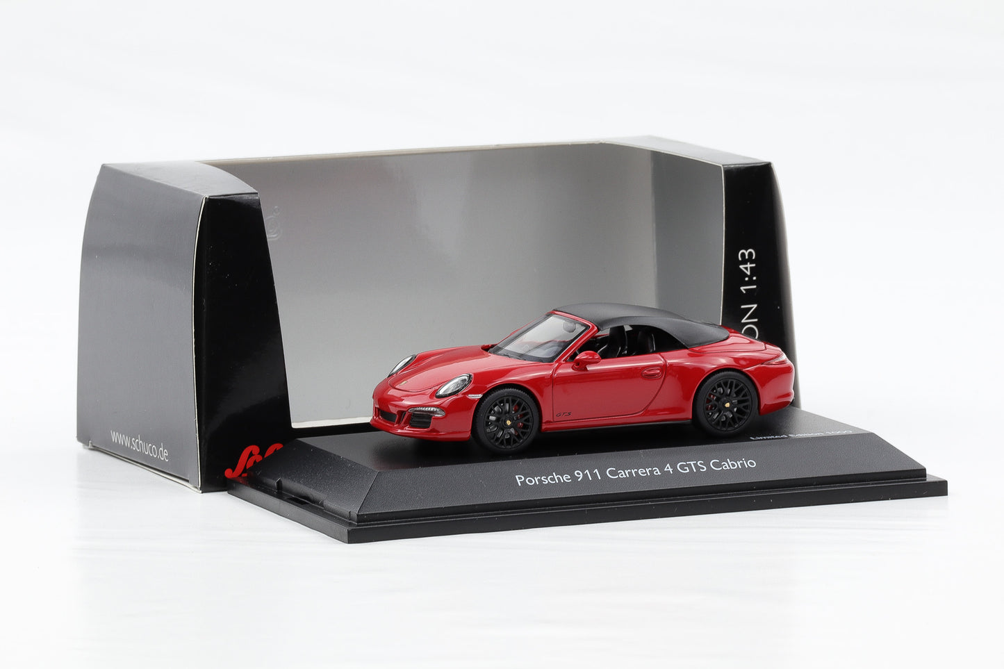 1:43 Porsche 911 991 Carrera 4 GTS Cabrio mit Dach indischrot Schuco