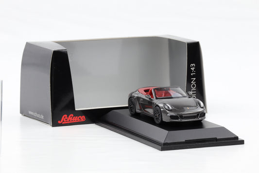 1:43 Porsche 911 991 Carrera 4 GTS Cabrio mit Dach achatgrau Schuco