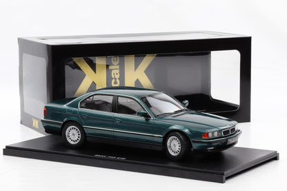 1:18 kk Scale BMW 740i E38 Serie 1 1994 Ascot Green Metallic (353) Diecast