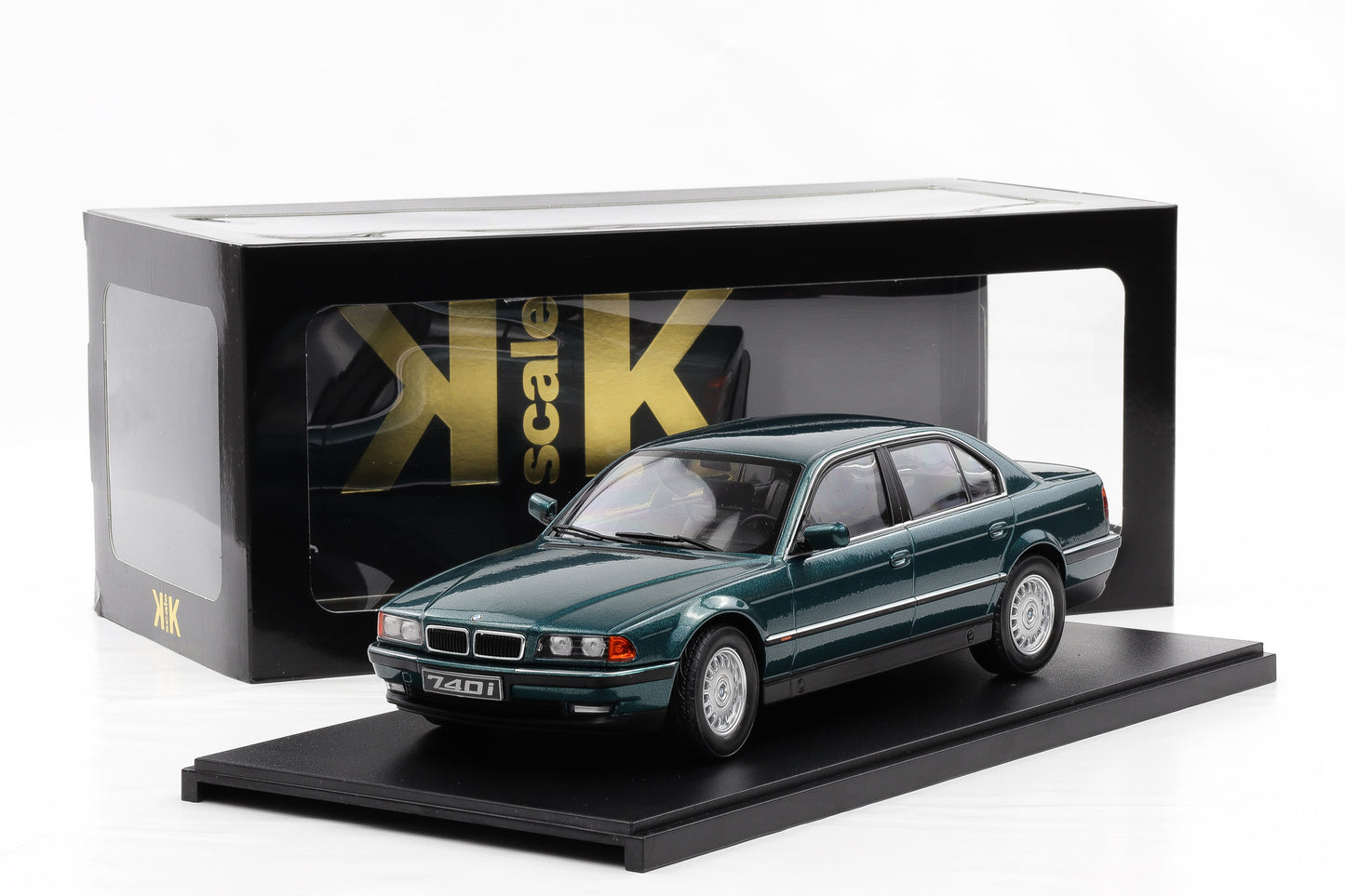 1:18 kk Scale BMW 740i E38 Serie 1 1994 Ascot Green Metallic (353) Diecast