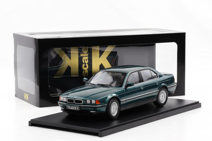 1:18 kk Scale BMW 740i E38 Serie 1 1994 Ascot Green Metallic (353) Diecast
