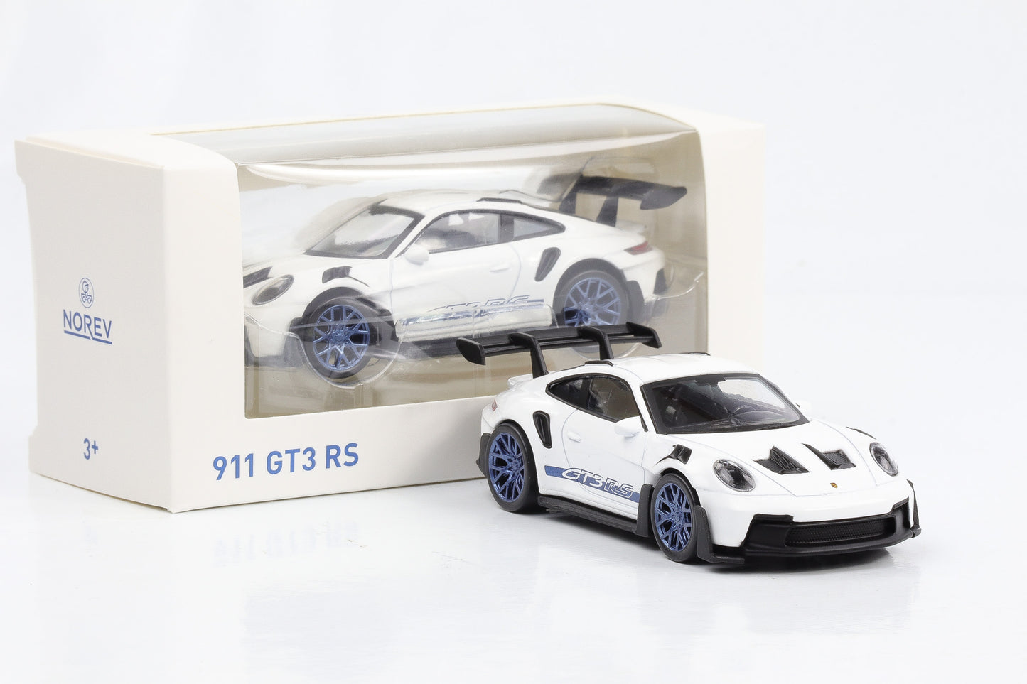 1:43 Norev Jet Car Porsche 911 992 GT3 RS 2022 weiß-blau diecast