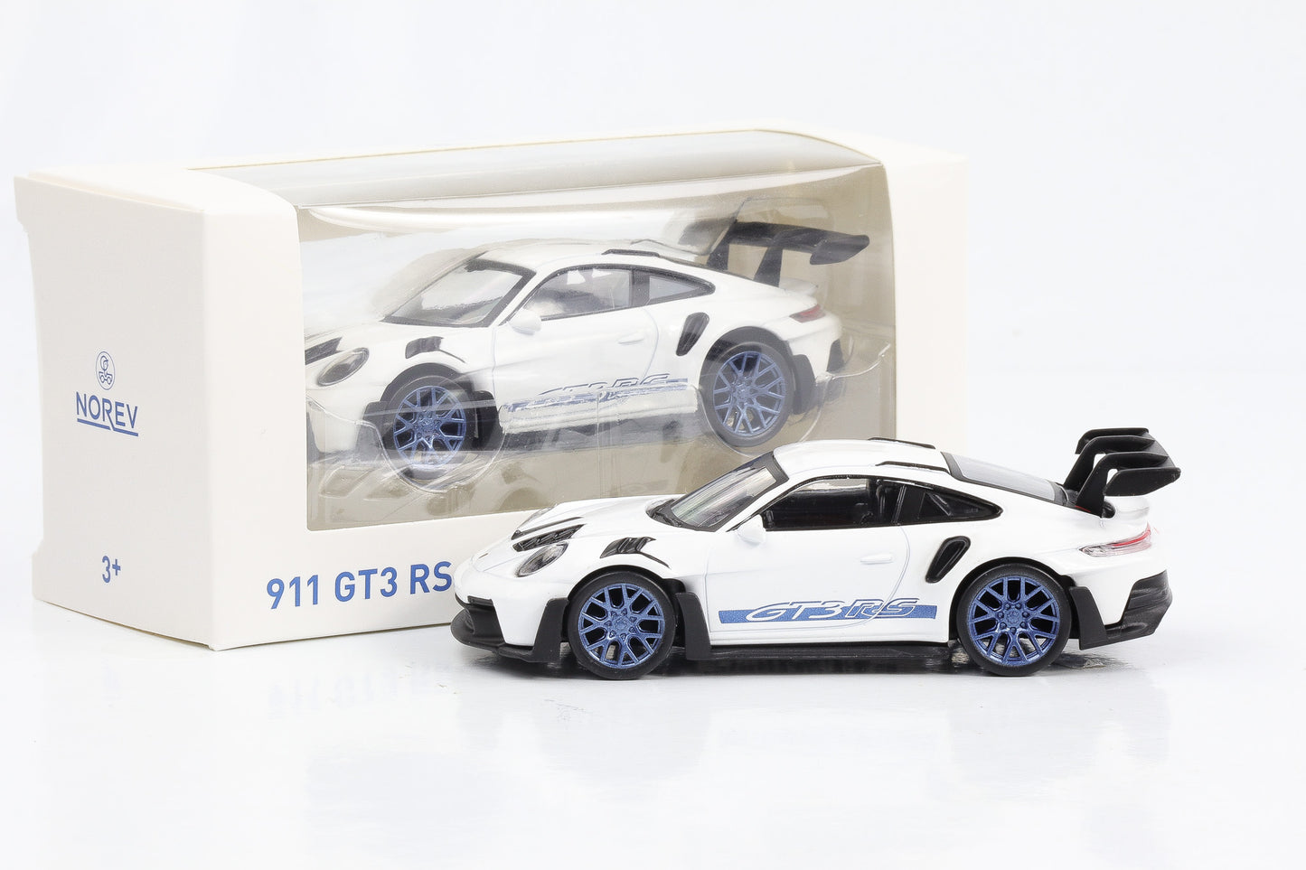 1:43 Norev Jet Car Porsche 911 992 GT3 RS 2022 weiß-blau diecast