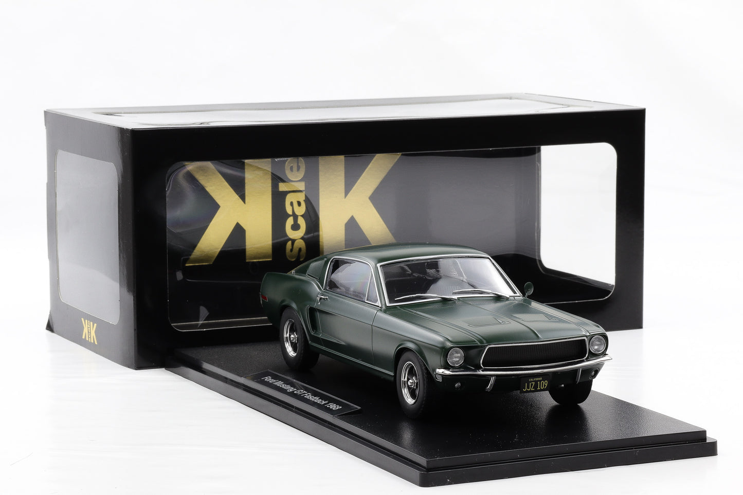 1:18 KK-Scale Ford Mustang GT Fastback 1968 flat green Bullitt Steve McQueen