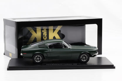 1:18 KK-Scale Ford Mustang GT Fastback 1968 flat green Bullitt Steve McQueen