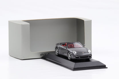 1:43 Minichamps Porsche 911 997 Turbo Cabriolet Meteorgrau met. WAP Dealer