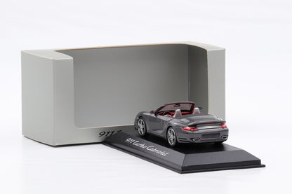 1:43 Minichamps Porsche 911 997 Turbo Cabriolet Meteorgrau met. WAP Dealer