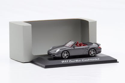 1:43 Minichamps Porsche 911 997 Turbo Cabriolet Meteorgrau met. WAP Dealer