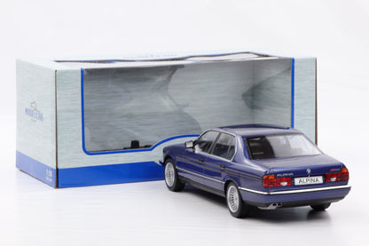 1:18 MCG BMW Alpina B11 3.5 dunkelblau metallic 1992 + Vitrine