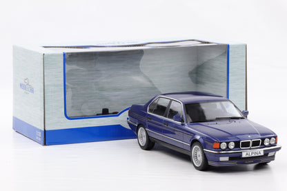 1:18 MCG BMW Alpina B11 3.5 dunkelblau metallic 1992 + Vitrine