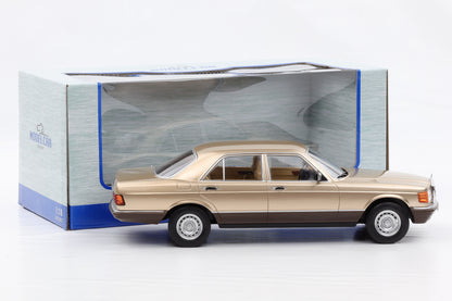 1:18 MCG Mercedes Benz 500 SE S-Klasse W126 beige metallic 1979