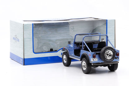 1:18 MCG Jeep CJ-7 Laredo 1980 blau metallic mit Dekor MCG18553