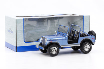1:18 MCG Jeep CJ-7 Laredo 1980 blau metallic mit Dekor MCG18553