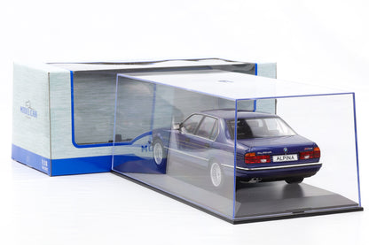 1:18 MCG BMW Alpina B11 3.5 dunkelblau metallic 1992 + Vitrine