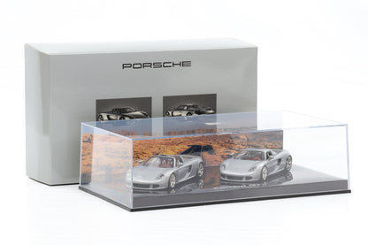 1:43 Minichamps Porsche Carrera GT SET silber WAP Dealer WAP02010314