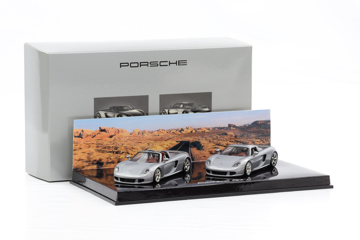 1:43 Minichamps Porsche Carrera GT SET silber WAP Dealer WAP02010314
