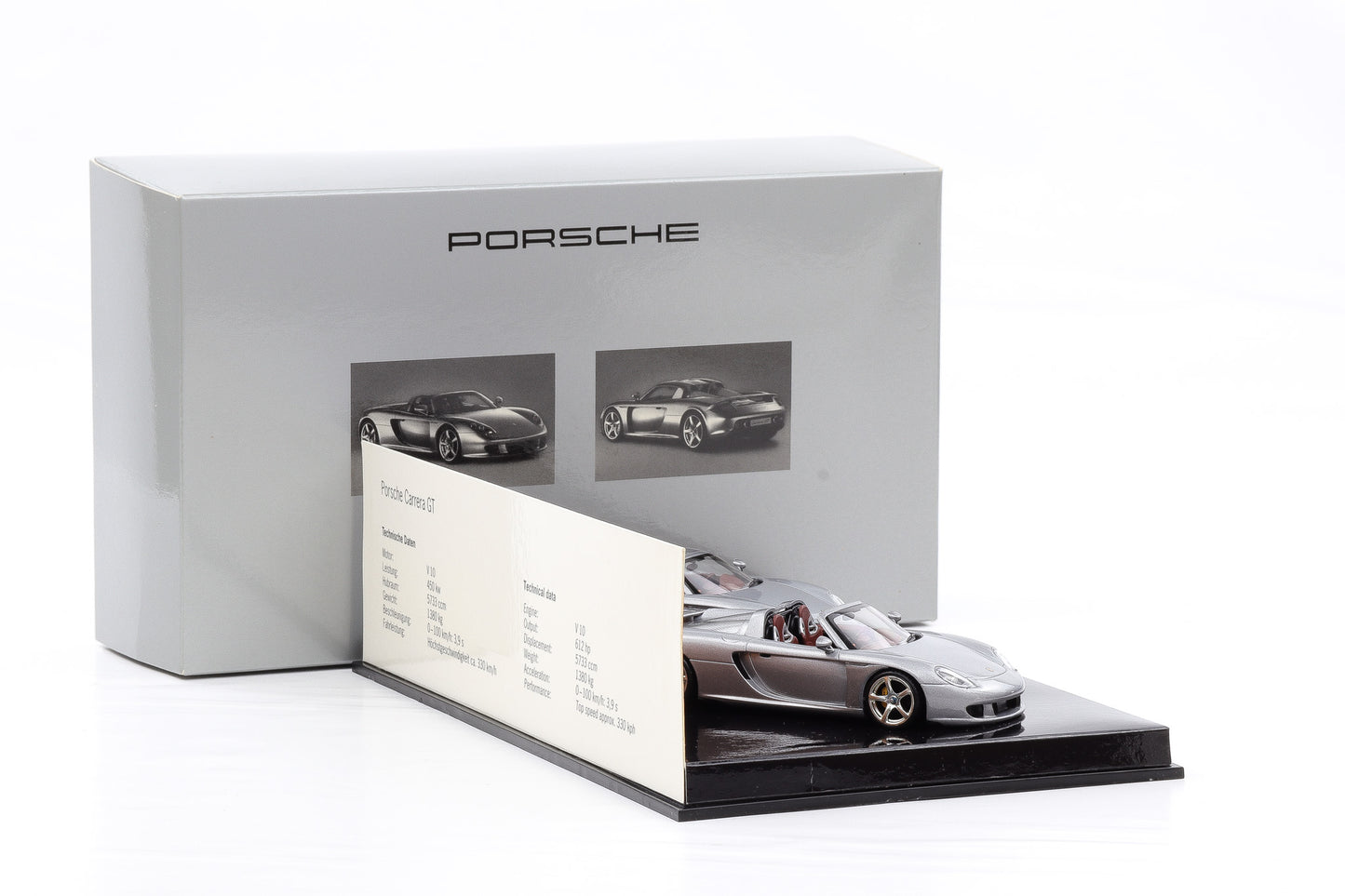 1:43 Minichamps Porsche Carrera GT SET silber WAP Dealer WAP02010314