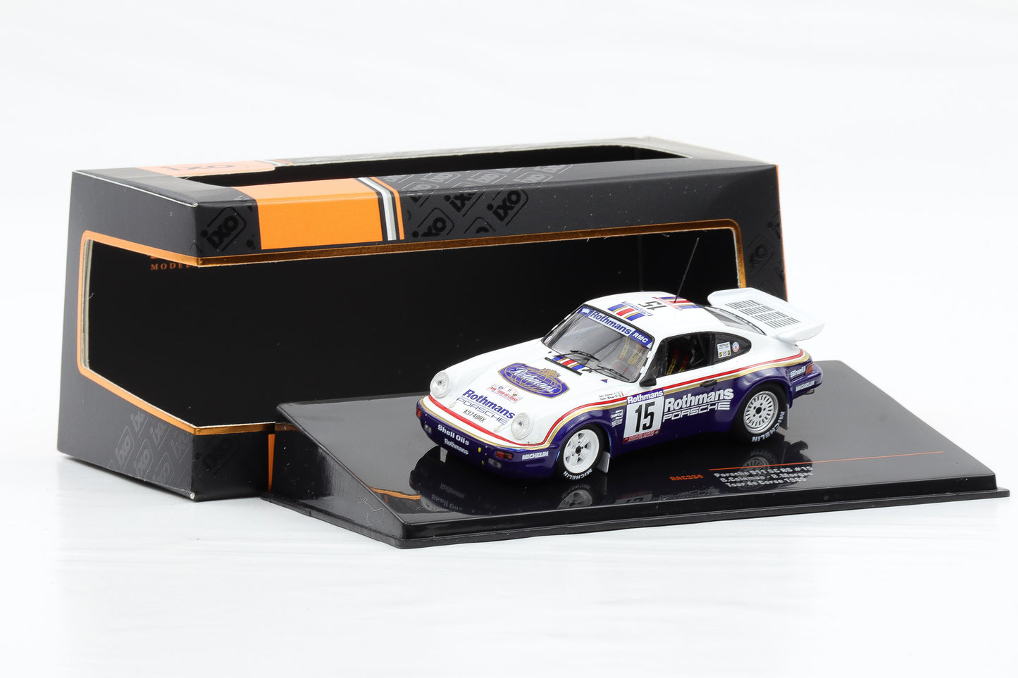 1:43 IXO Porsche 911 SC RS #15 Rothmans Tour de Corse 1985