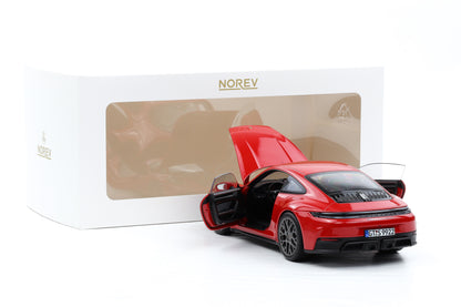 1:18 Norev Porsche 911 992.2 Carrera 4 GTS Coupe 2024 Guards red