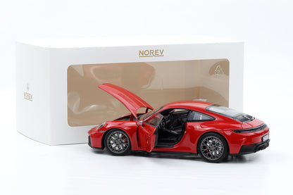 1:18 Norev Porsche 911 992.2 Carrera 4 GTS Coupe 2024 Guards red