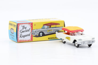 1:43 Corgi Toys Ford Bermuda Taxi weiss Dach rot no.430 Repro