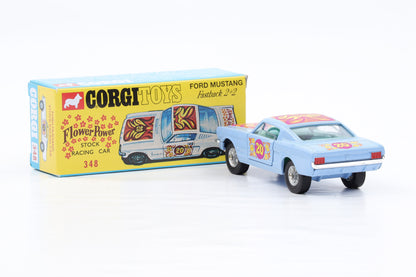 1:44 Corgi Toys Ford Mustang Fastback 2 + 2 Flower Power Nr. 348 Repro
