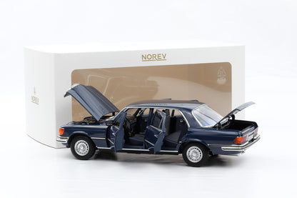 1:18 Norev Mercedes-Benz 350 SEL W116 hansa blue 1973/80  full opening