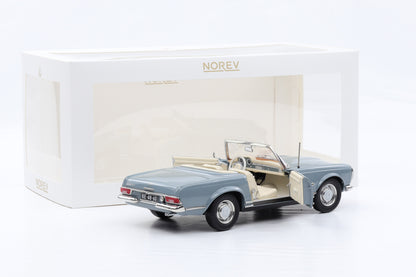 1:18 Norev Mercedes-Benz 230 SL W113 Pagode Horizon blue 1963 mit Softtop