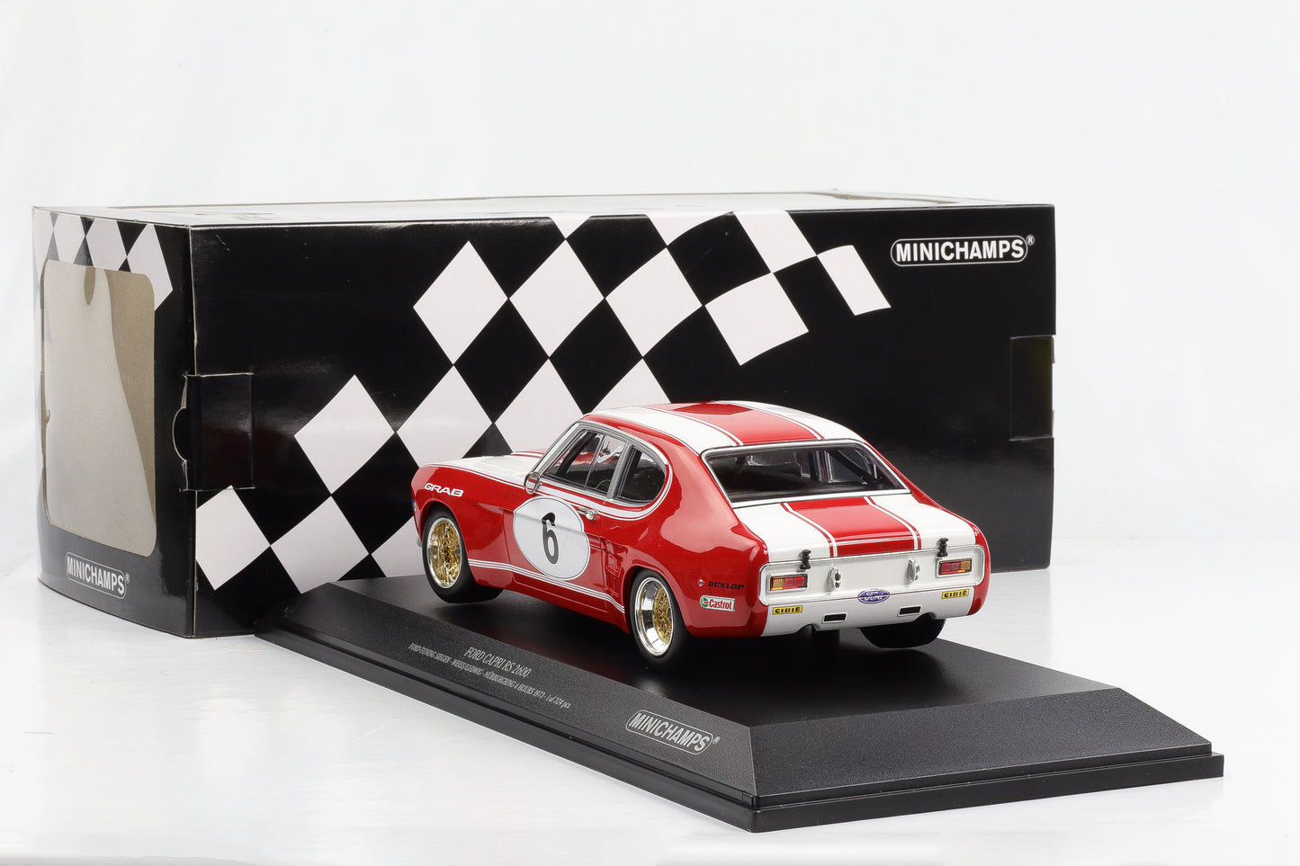 1:18 Ford Capri RS 2600 #6 Weiss Ludwig 6h Nürburgring 1973 Minichamps