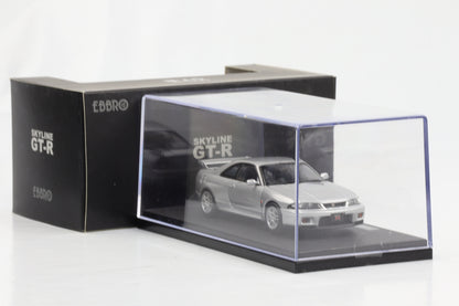 1:43 Ebbro Nissan Skyline GT-R R33 Vspec 1995 silber