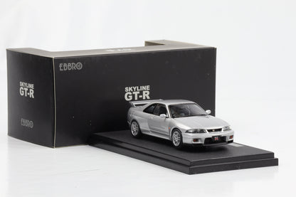 1:43 Ebbro Nissan Skyline GT-R R33 Vspec 1995 silber