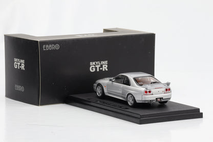 1:43 Ebbro Nissan Skyline GT-R R33 Vspec 1995 silber