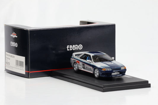 1:43 Ebbro Nissan Skyline GT-R Gr. A Test Car #23 blau-silber