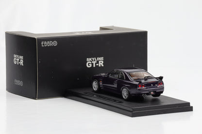 1:43 Ebbro Nissan Skyline GT-R R33 V Spec 1995 dunkel-metalliclila