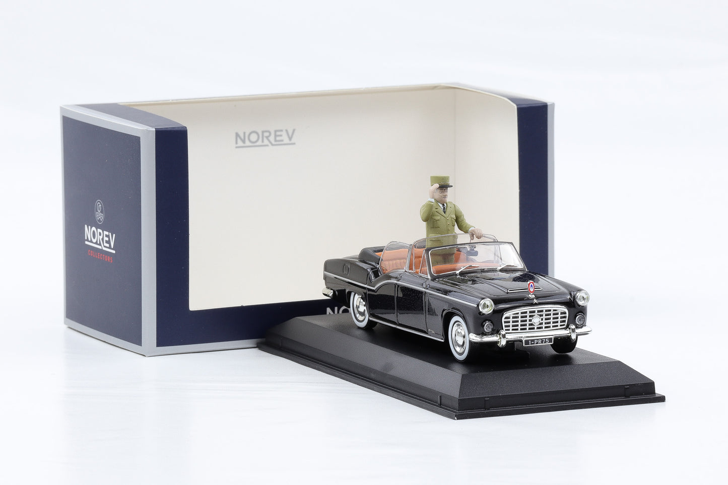 1:43 Norev Citroen 15 CV Presidentielle 1968 De Gaulle Figur 153134