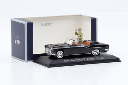 1:43 Norev Citroen 15 CV Presidentielle 1968 De Gaulle Figur 153134