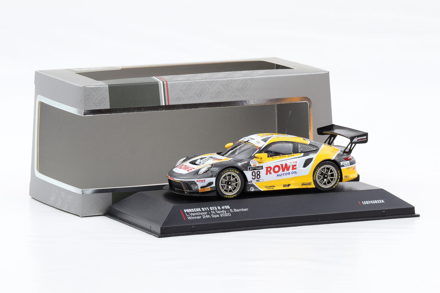 1:43 IXO Porsche 911 991 GT3 R #98 Rowe Sieger 24h Spa 2020