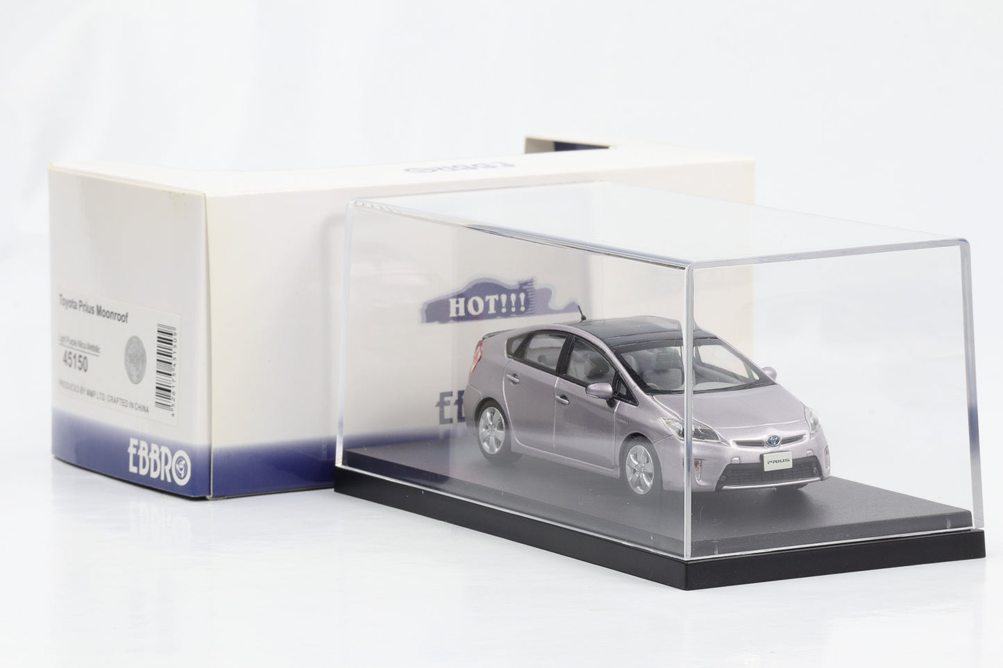 1:43 Ebbro Toyota Prius Moonroof 2012 light-pruple-mica-metallic