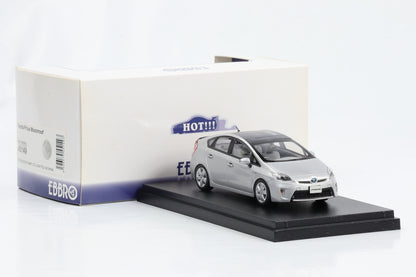 1:43 Ebbro Toyota Prius Moonroof 2012 metallic-silber