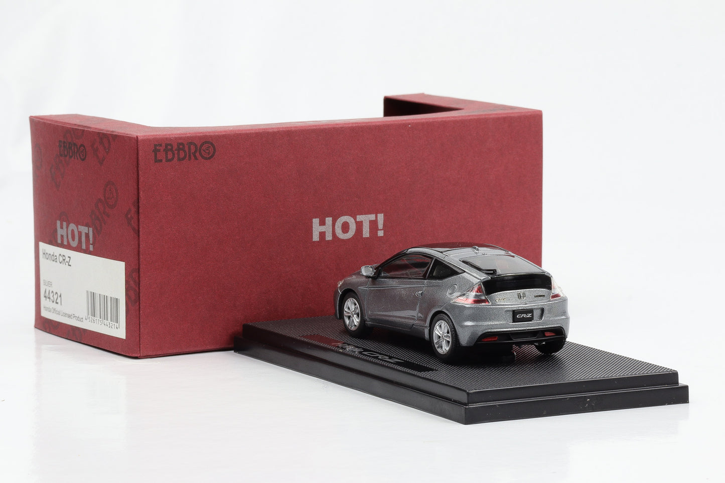 1:43 Ebbro Hot! Honda CR-Z 2010 metallic-grausilber diecast