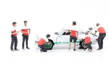 1:24 Figur Race Crew Pit Stop Mechaniker Racing Figuren American Diorama